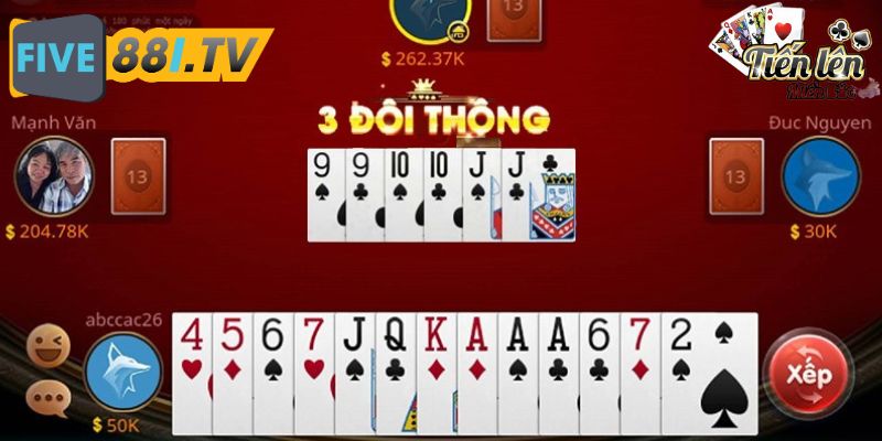 tiến lên Miền Bắc Tận dụng khả năng đếm và ghi nhớ bài để phát hiện ba đôi thông